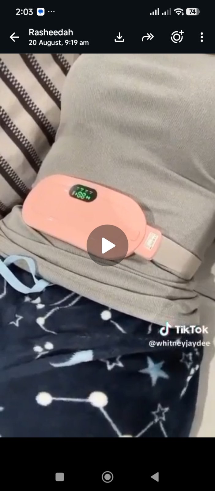 Menstruation belt